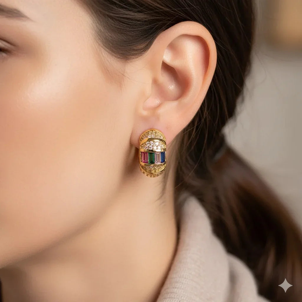 Commute Round Hoop Earrings