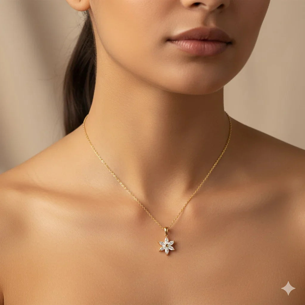 Elegant Simple Flower Pendant