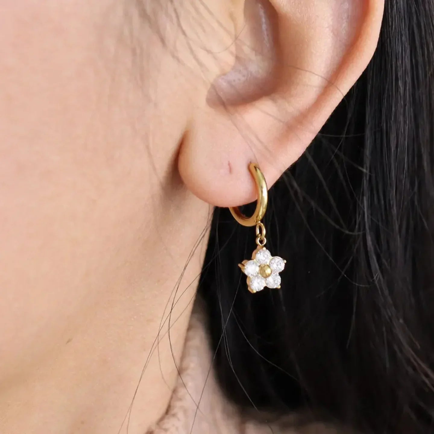 Classic Flower Drop Earrings