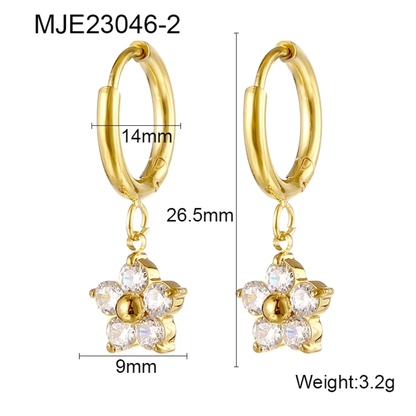 Classic Flower Drop Earrings