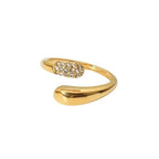 Luxe Gilded Adjustable Ring - Diatoms