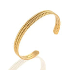 Vintage Twist Pattern C Shaped Bangle - Diatoms