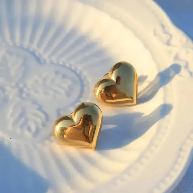 Opulent Heart Earrings - Diatoms