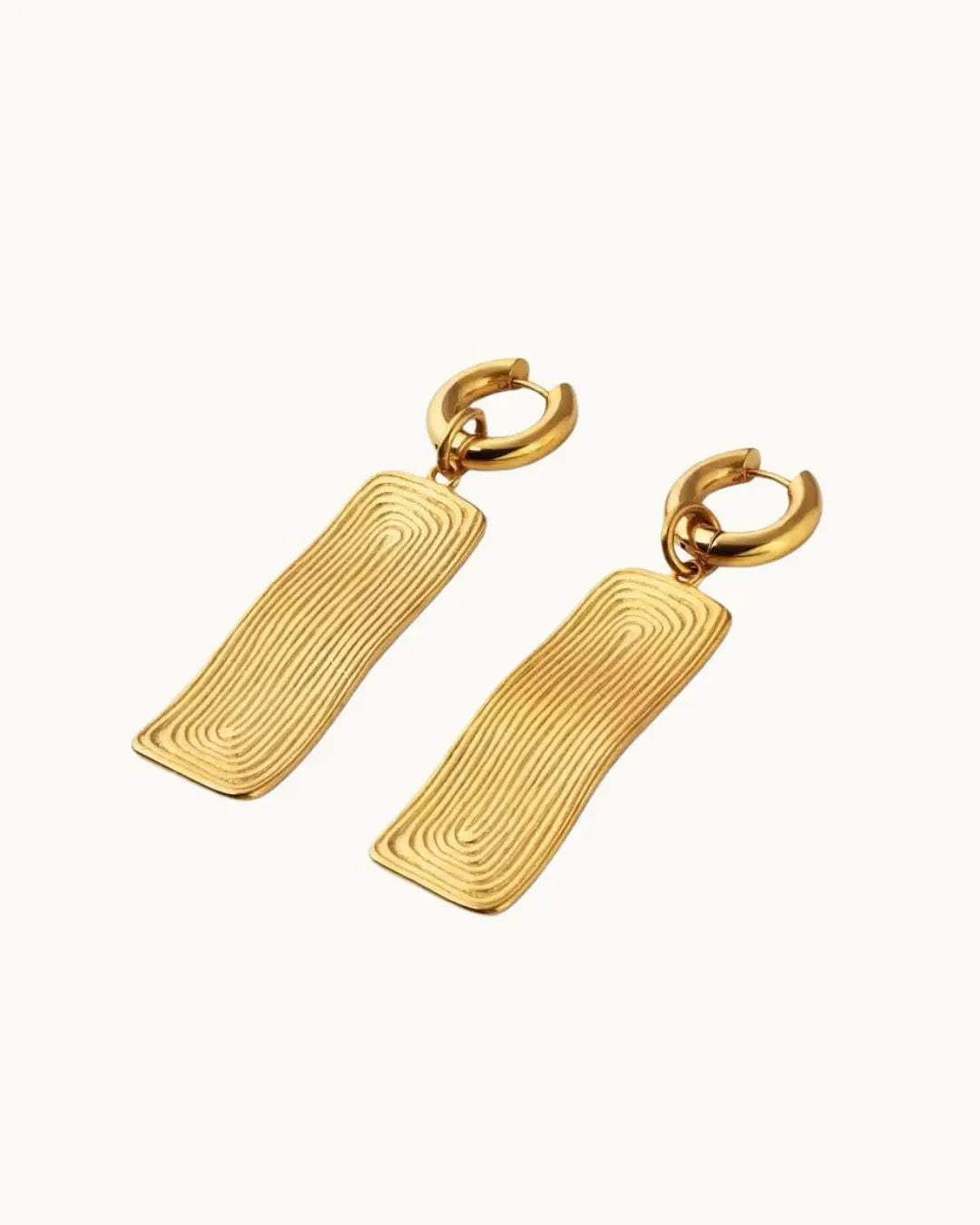 Wave Gilded Earrings - Diatoms