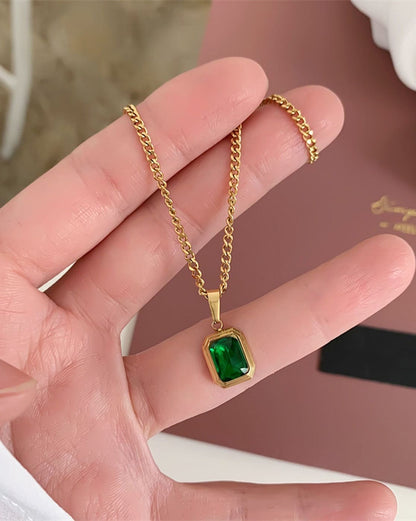 Green Emerald Necklace