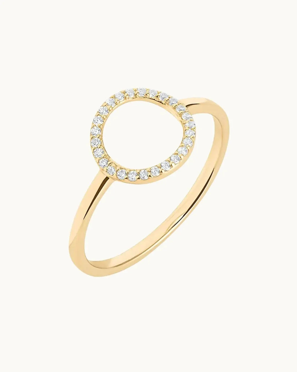 Dazzling Golden Circle Ring - Diatoms
