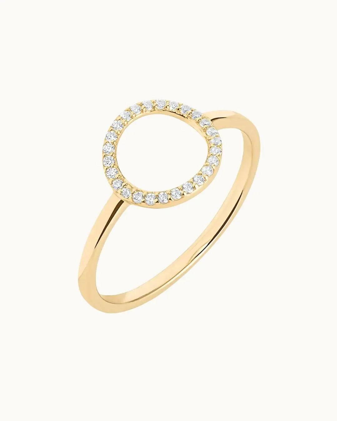 Dazzling Golden Circle Ring - Diatoms