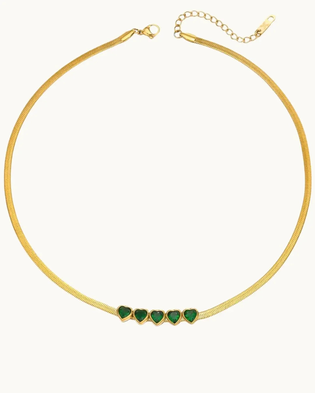 Heart Shape Inlay Necklace - Diatoms