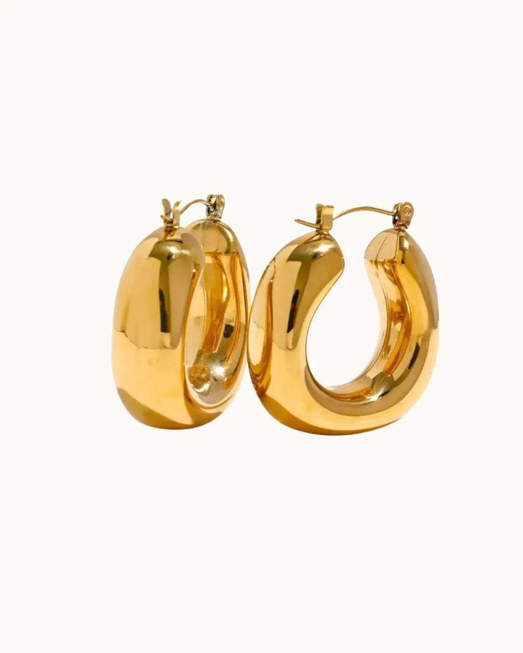 Gilded Glam Hoops Earrings - Diatoms