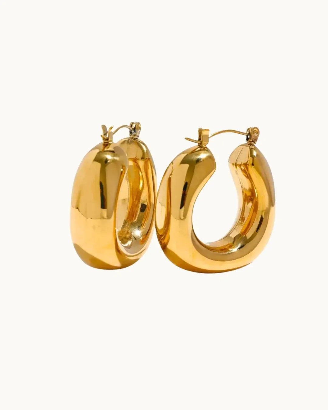 Gilded Glam Hoops Earrings - Diatoms