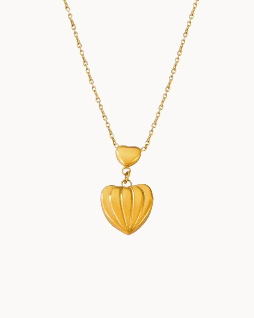 Luxe Heartfelt Gold Necklace - Diatoms