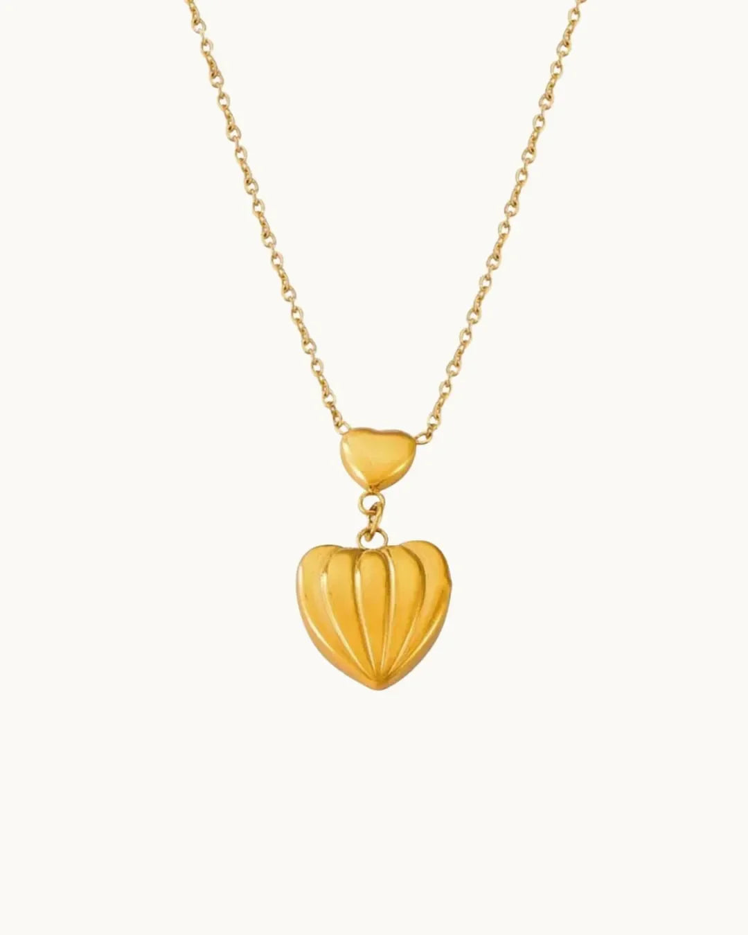 Luxe Heartfelt Gold Necklace - Diatoms