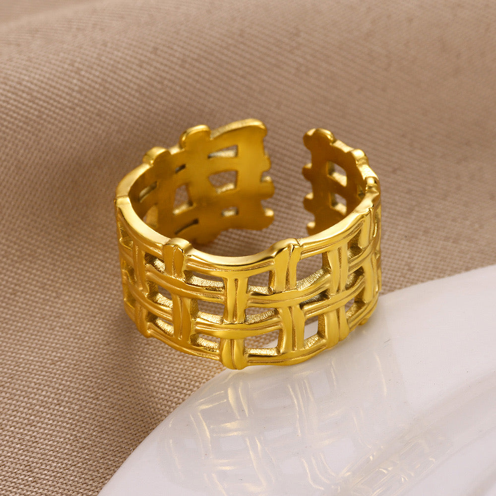 Interlocking Lattice Adjustable Ring