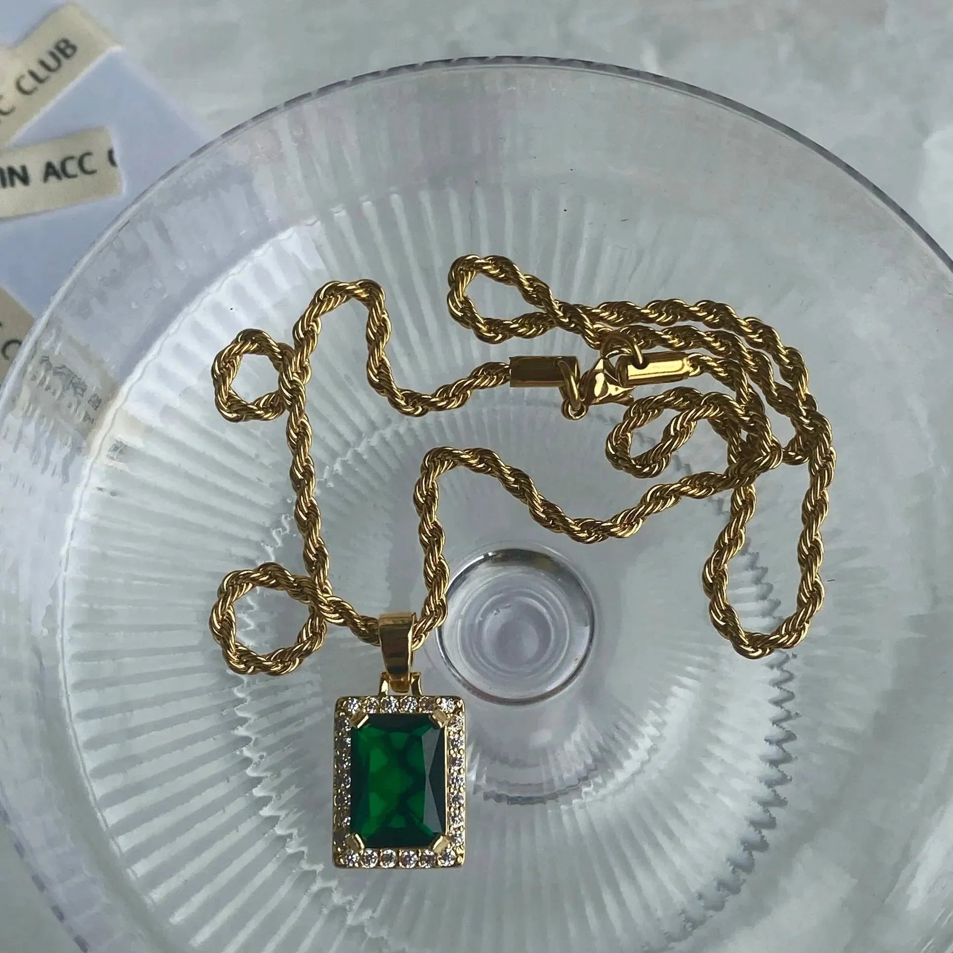 Emerald Radiance Greenstone Pendant - Diatoms