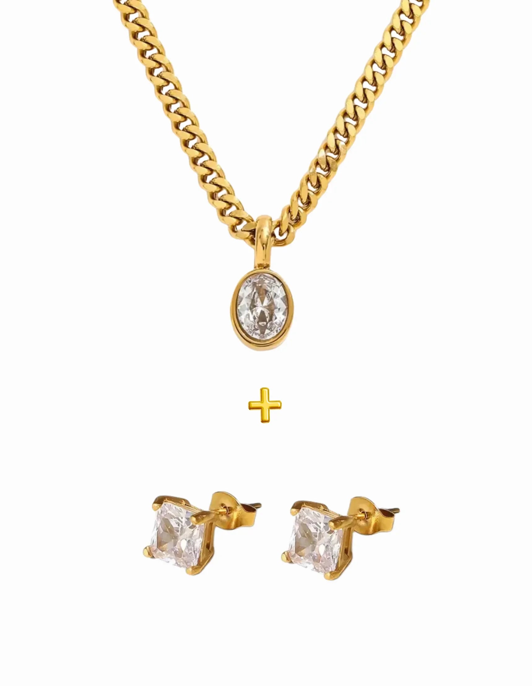 Luxe Essence Combo Necklace Earring Set