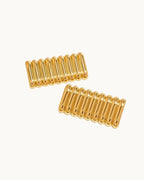 French Fusion Square Earrings - Diatoms