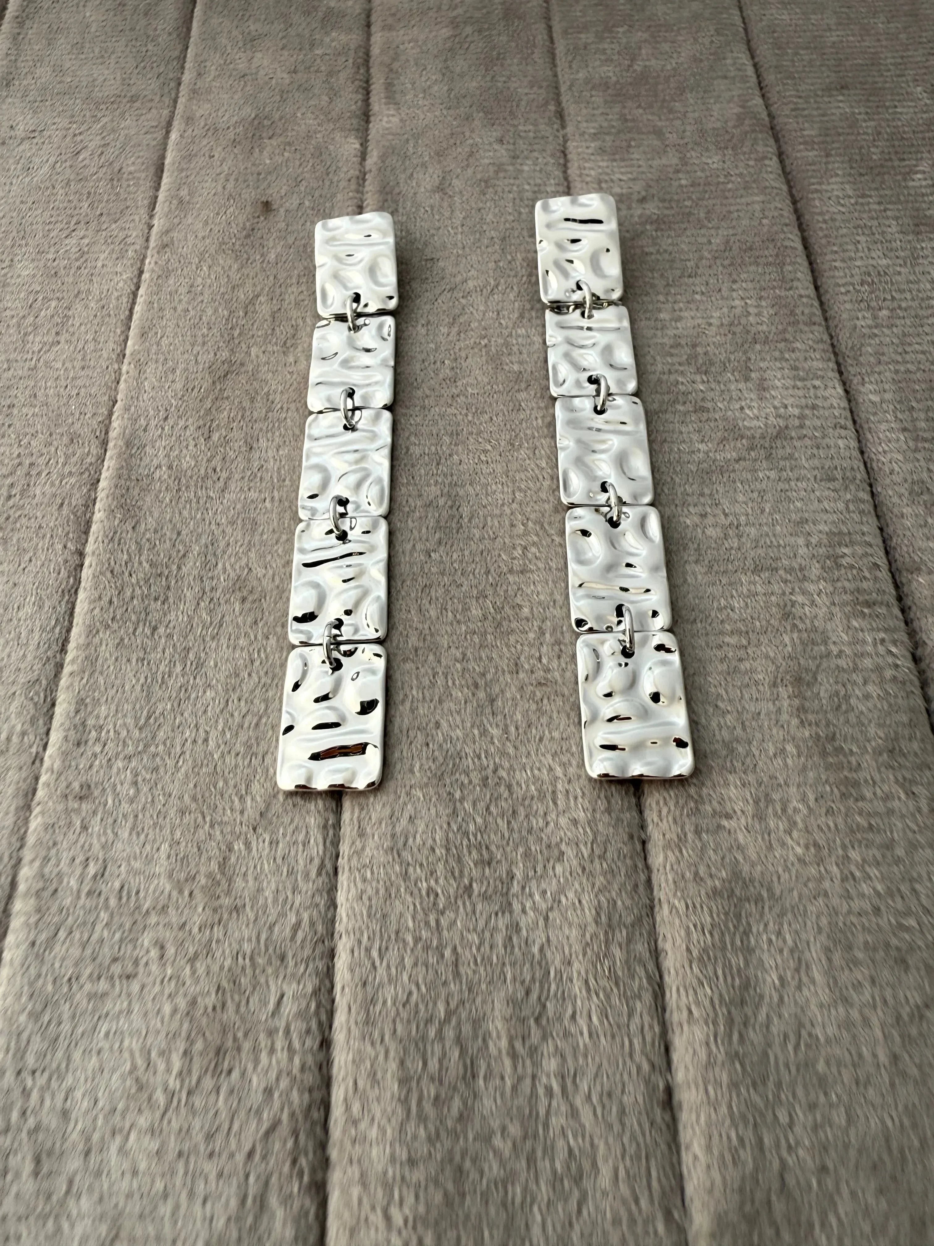 French Fusion Drop Earrings - Diatoms