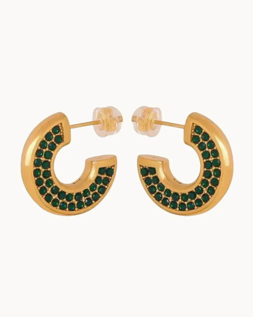 Oceanic Radiance Greenstone Earrings - Diatoms