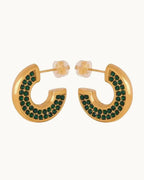 Oceanic Radiance Greenstone Earrings - Diatoms