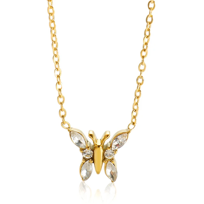 Luxy Crystal Butterfly Shape Necklace