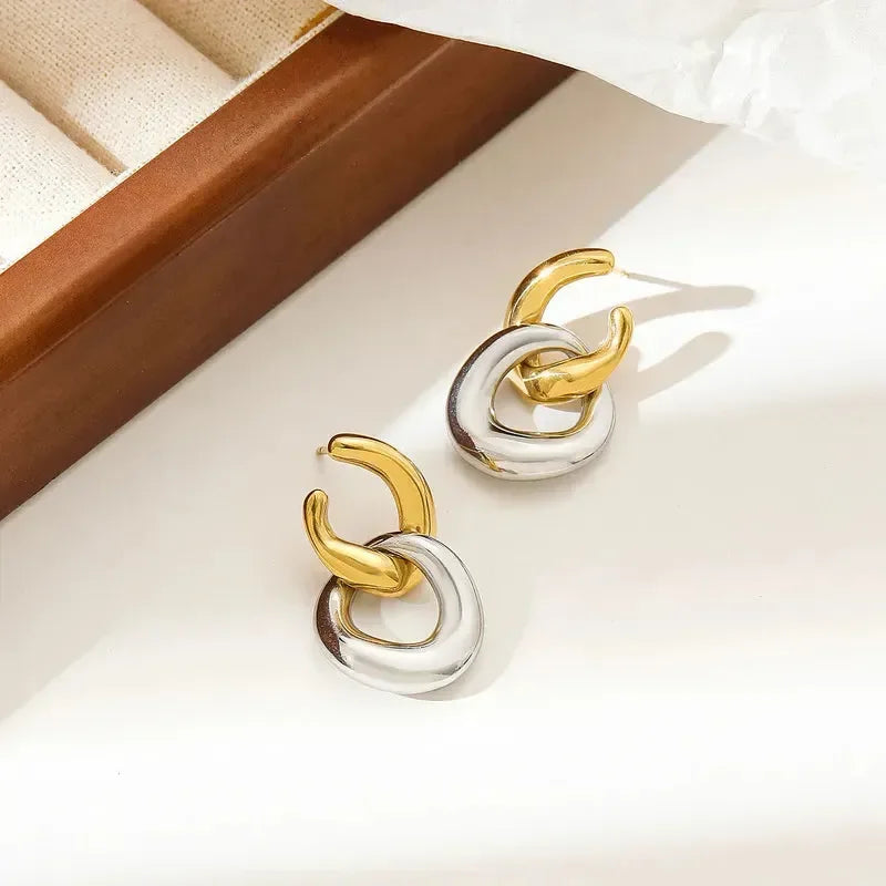 Luxe Duo Hoop Earrings - Diatoms