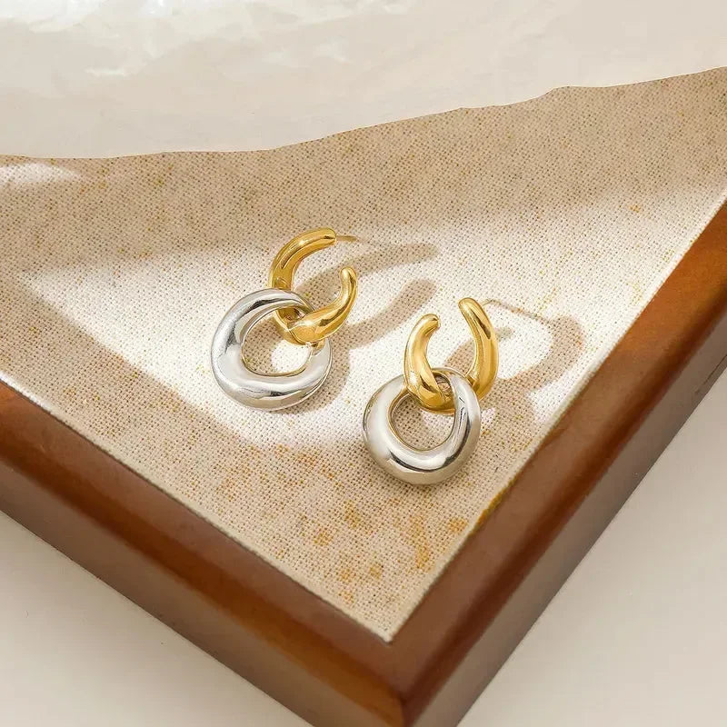 Luxe Duo Hoop Earrings - Diatoms