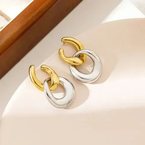 Luxe Duo Hoop Earrings - Diatoms