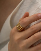 Gold Glamour Ring - Diatoms