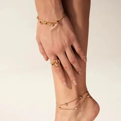Luxy Double Layered Anklet - Diatoms