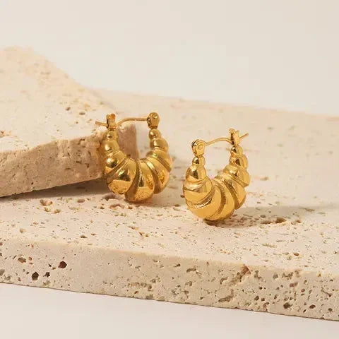 U Shape Earrings - Diatoms