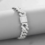 Hip-Hop Chain In White Gold - Diatoms