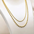Gold Beaded Necklace - Diatoms