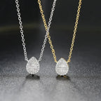 Elegant Water Droplets Zircon Pendant - Diatoms