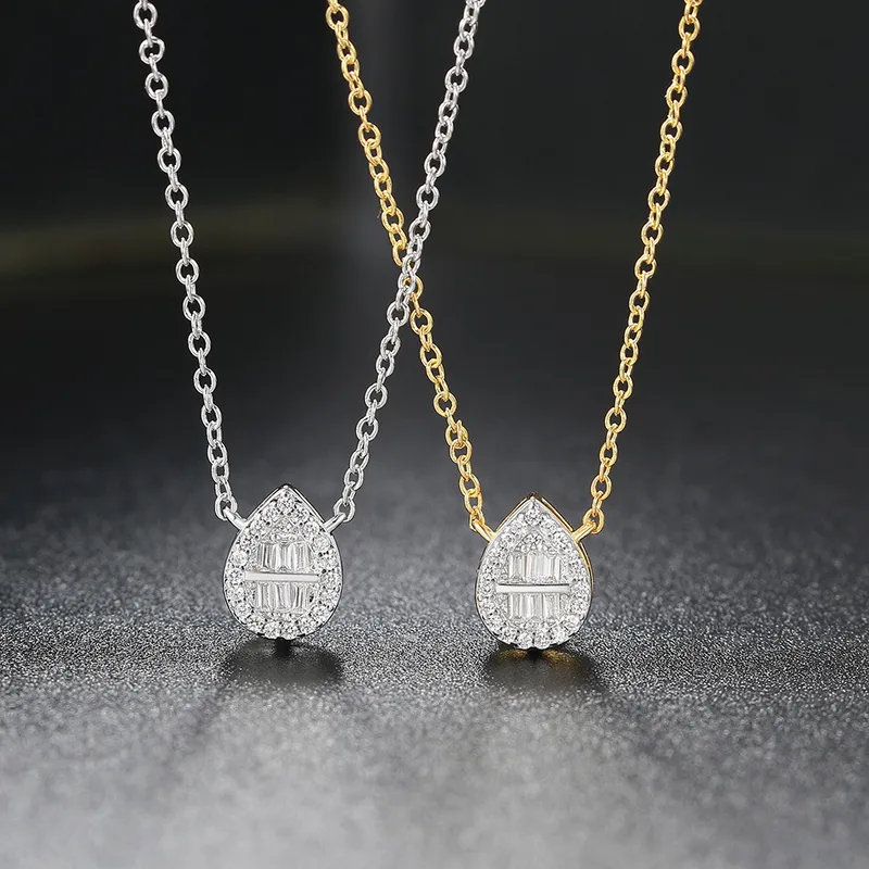 Elegant Water Droplets Zircon Pendant