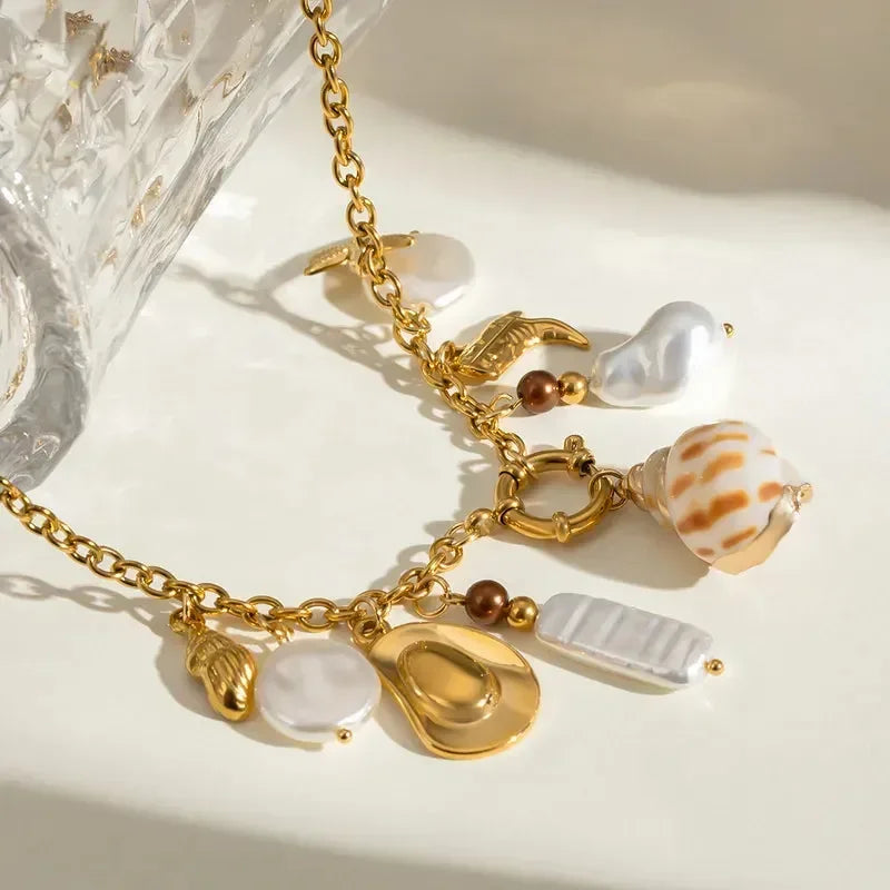 Classic Style Starfish Necklace - Diatoms