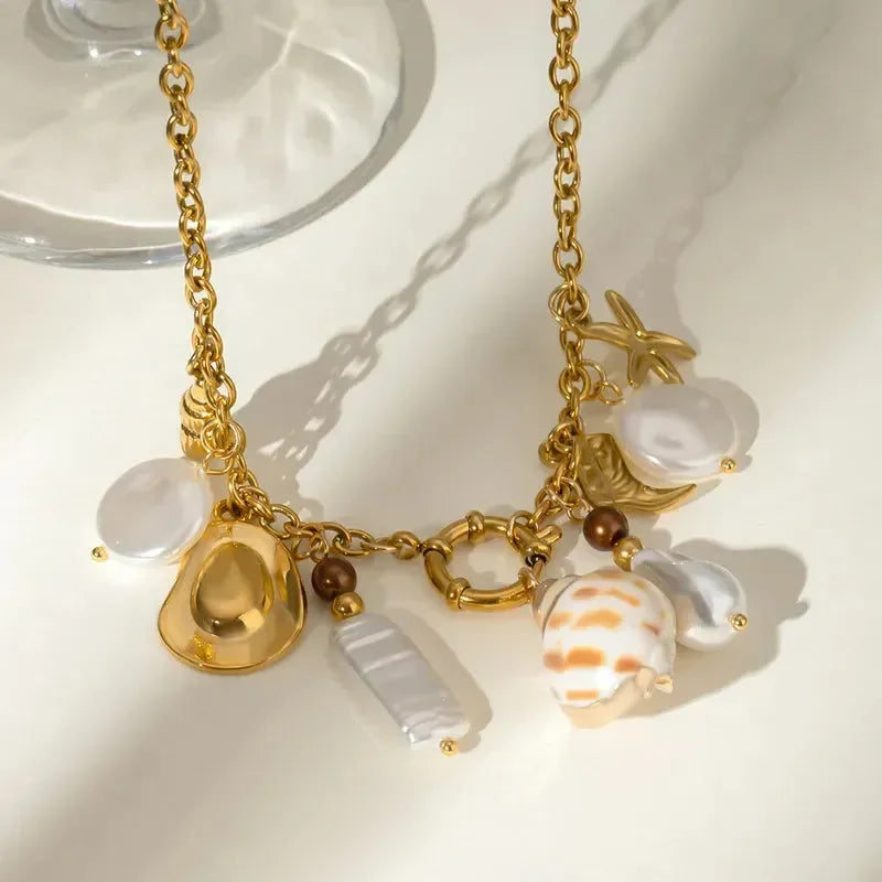 Classic Style Starfish Necklace - Diatoms