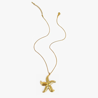 Marine Style Starfish Conch Shell Necklace