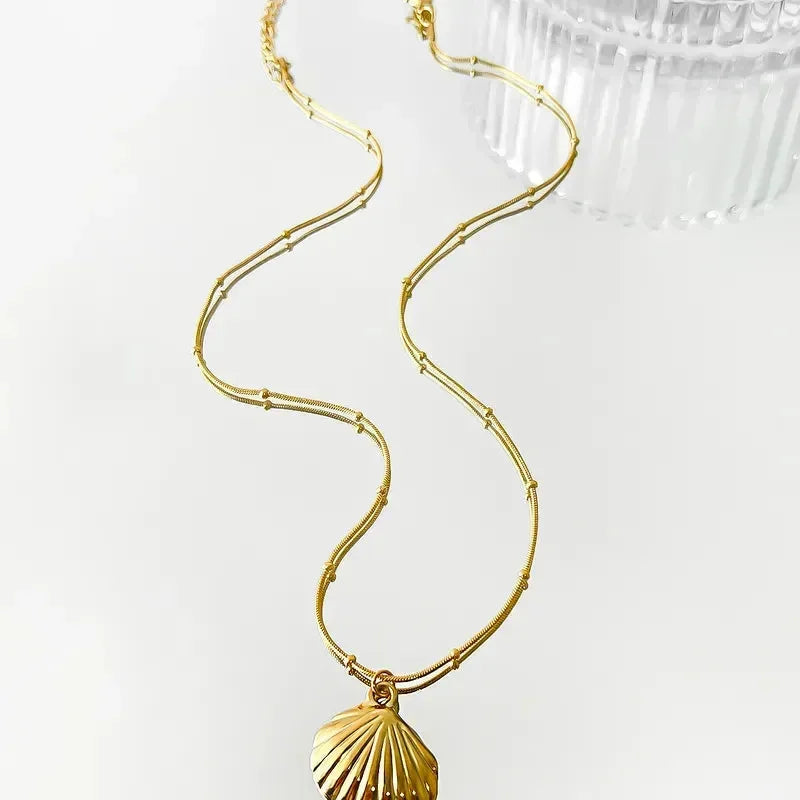 Marine Style Starfish Conch Shell Necklace - Diatoms
