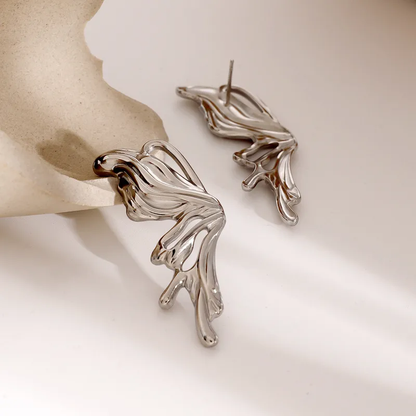 Classic Butterfly Silver Ear Studs