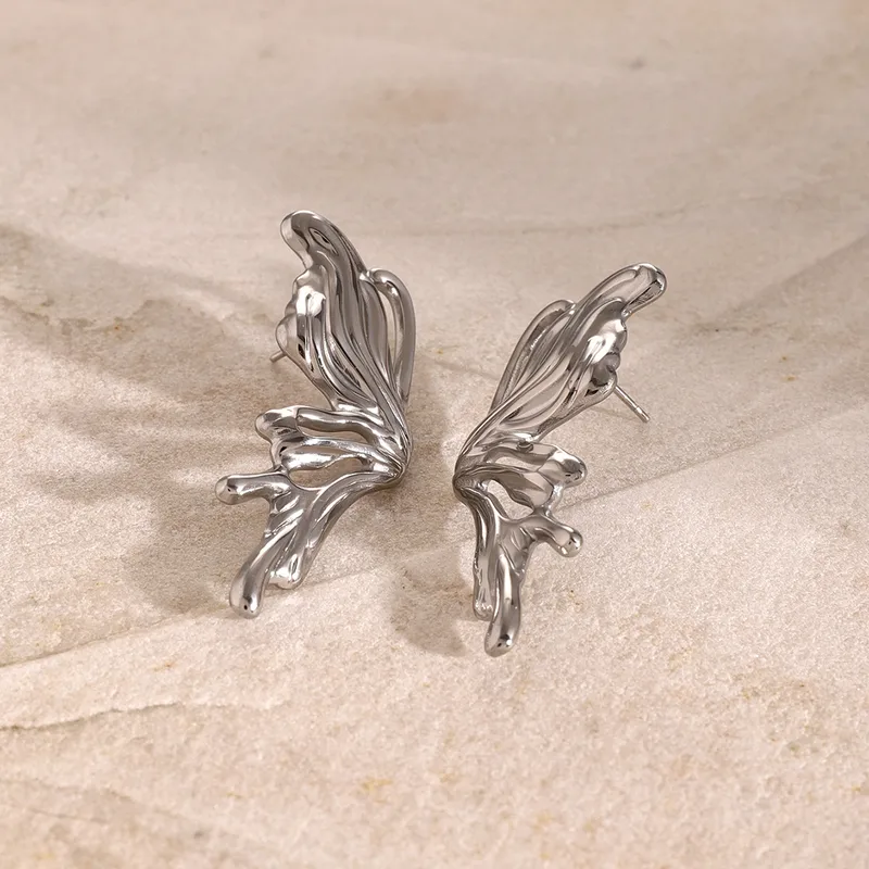 Classic Butterfly Silver Ear Studs