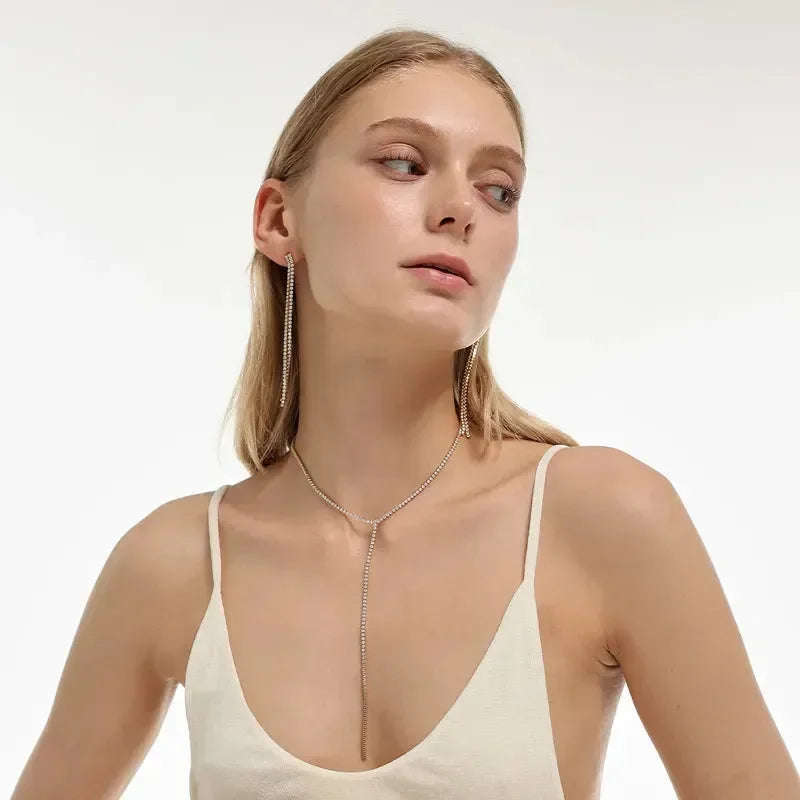 Modern Style Artistic Geometric Gold Plated Earrings Necklace - Diatoms