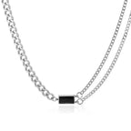Hip-Hop Inlay Rhinestones Unisex Layered Chain - Diatoms