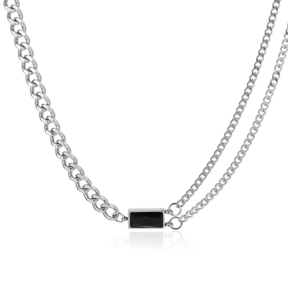 Hip-Hop Inlay Rhinestones Unisex Layered Chain