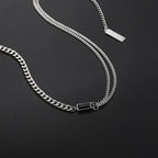 Hip-Hop Inlay Rhinestones Unisex Layered Chain - Diatoms