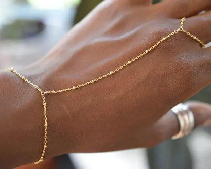 Hand Chain Bracelet - Diatoms