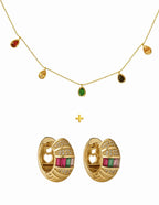 Colorful Necklace Earring Combo Set
