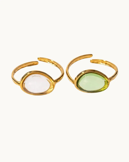 Charming Oval Rings - Diatoms