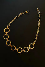 Open Circle Statement Necklace - Diatoms