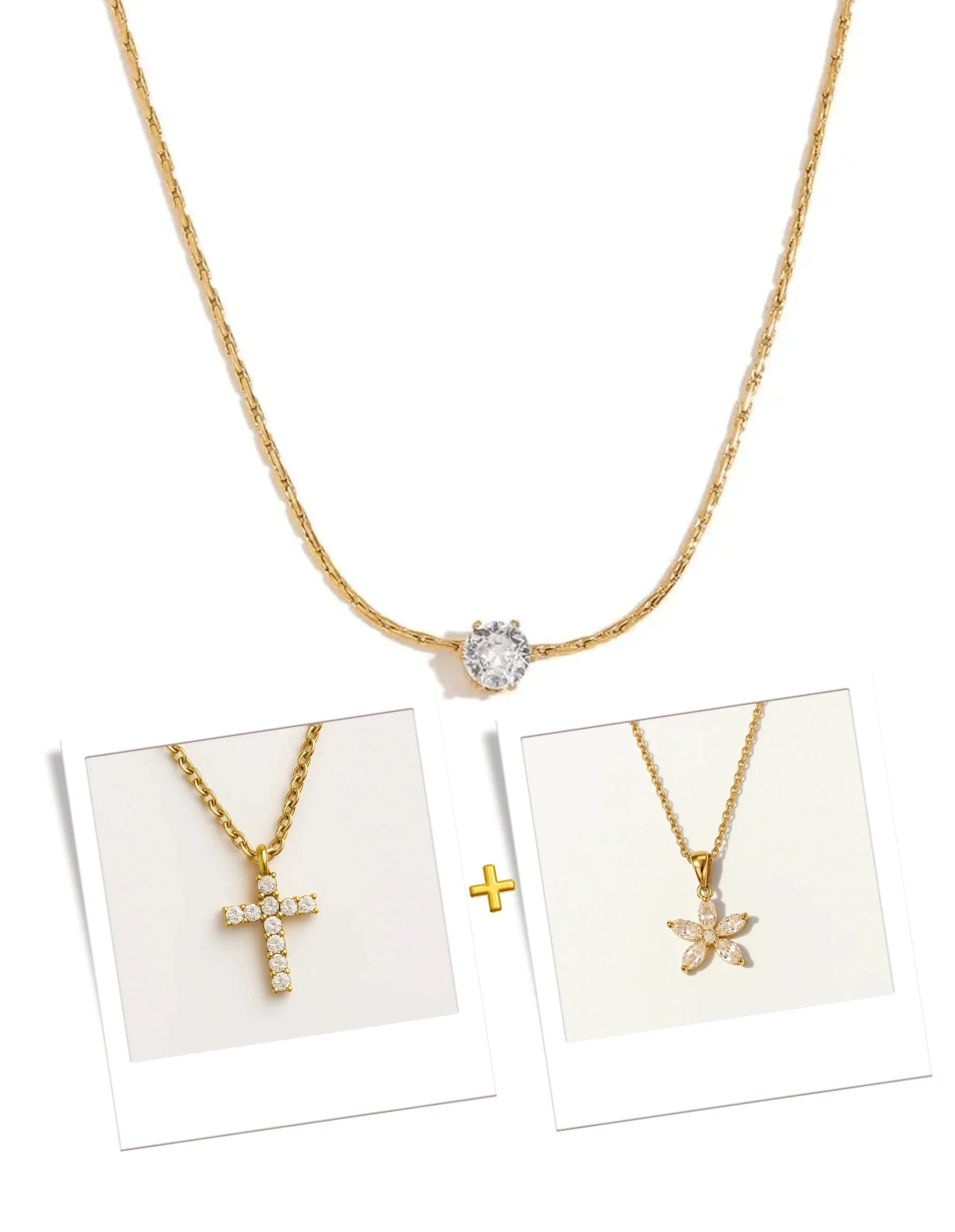 Subtle Shine Combo Necklace Set