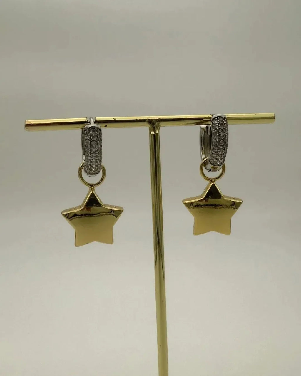 Commute Star Heart Shape Drop Earrings - Diatoms